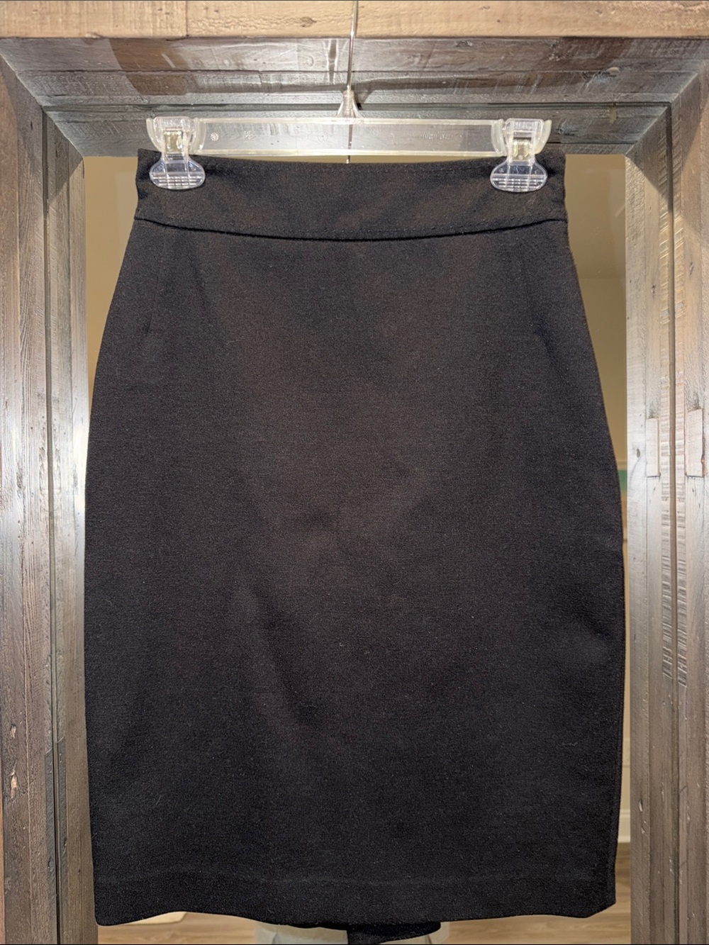 Tahari Black Pencil Skirt with Clean Waistband